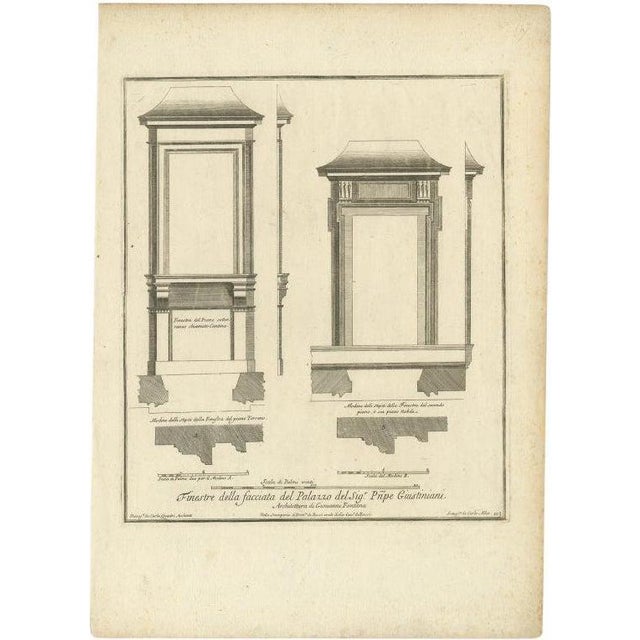 De Rossi, Palazzo Giustiniani, 1710, Paper For Sale - Image 5 of 5