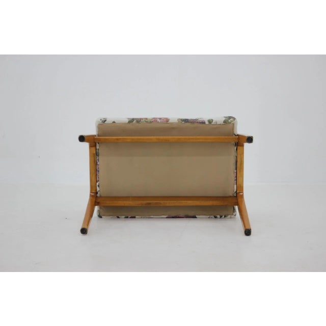 Brown Beech Stool, Czechoslovakia, 1970s For Sale - Image 8 of 9