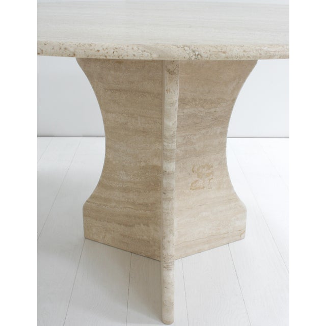 Stone Vintage Round Travertine Dining Table, 1970s For Sale - Image 7 of 12