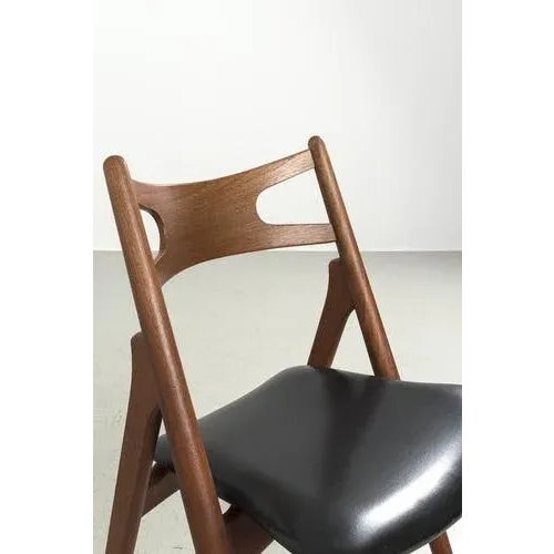 Black CH29P Sawbuck Dining Room Chairs, Set of 3 For Sale - Image 8 of 13