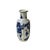 This is a tall, cylindrical Chinese blue and white porcelain vase, likely a "rouleau" or club-shaped vase, decorated with...
