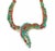 Vintage Diamond Emerald & Ruby 18k Yellow Gold Centerpiece Necklace For Sale In Miami - Image 6 of 6
