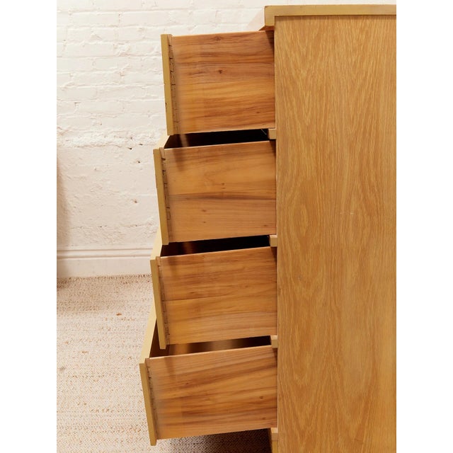 Mid 20th Century Mid 20th Century Blonde Highboy Dresser For Sale - Image 5 of 12