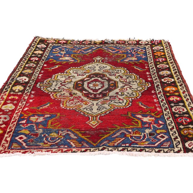 Tribal Late 19th Century Turkish Bergama Rug, 03'03 X 04'01 For Sale - Image 3 of 10