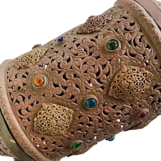 Elevate your space with this exquisite vintage Moroccan Moorish pendant lantern, handcrafted in the 1950s–1960s and richly...