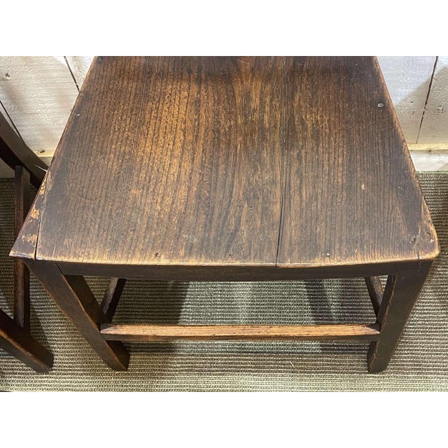 Wood Antique Table in Elm and Oak with Extensions and Chairs, Set of 9 For Sale - Image 7 of 18
