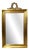 Large Antique Gilded Mirror with Laurel Crest For Sale