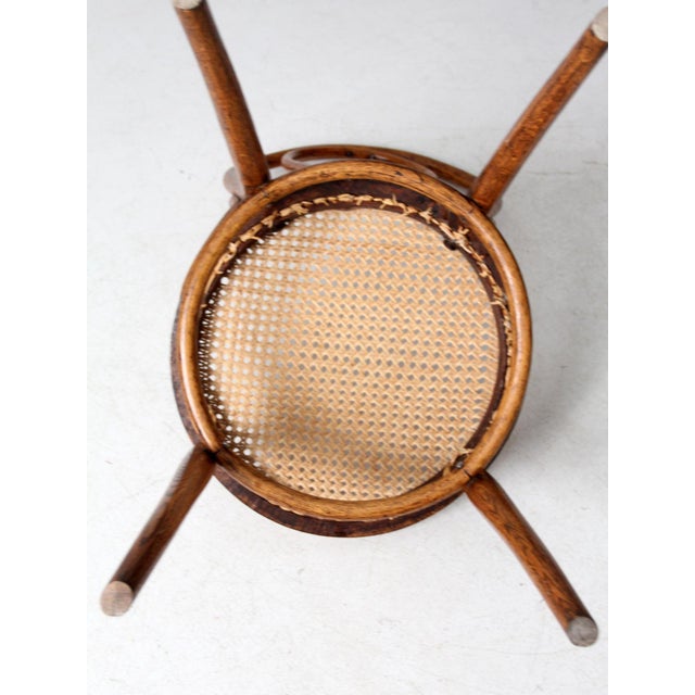 Vintage Bentwood Cane Seat Chair For Sale - Image 10 of 10