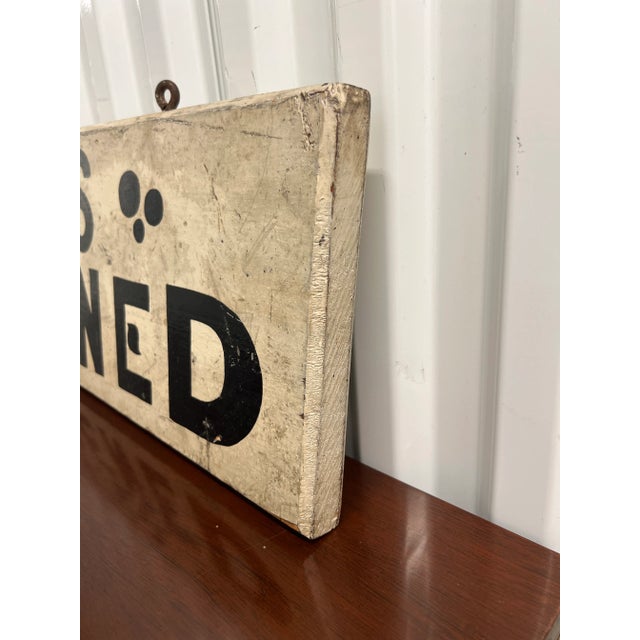 Metal Antique "Skates Sharpened" Double Sided Hand Painted Trade Sign Circa 1900 For Sale - Image 7 of 8