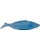 1980s Vintage Bordallo Pinheiro Blue Ceramic Fish Serving Platter Dish, Portugal For Sale - Image 11 of 12