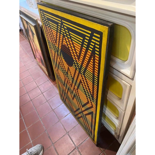 Post Modern Abstract Geometric Painting in the Style of Keith Haring For Sale - Image 12 of 18