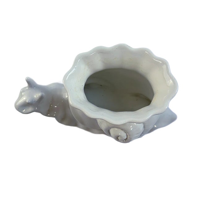 1980's Blanc De Chine Large Snail Planter For Sale In Houston - Image 6 of 10