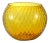 Amber Empoli Mid-Century Modern Optic Glass Ball Vase For Sale