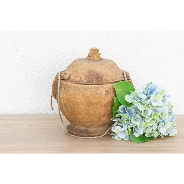 Antique Hand-Carved Wooden Bowl For Sale - Image 9 of 9