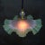 Art Nouveau French Green Frosted Glass Pendant Light, 1920s For Sale - Image 6 of 9