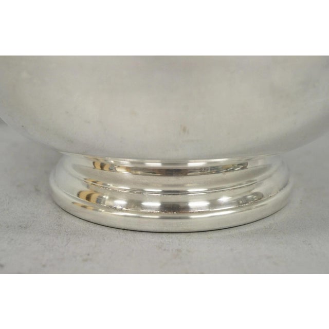 Gorham Vintage Mid Century Modern Gorham Yc780 8" Silver Plated Serving Bowl For Sale - Image 4 of 11