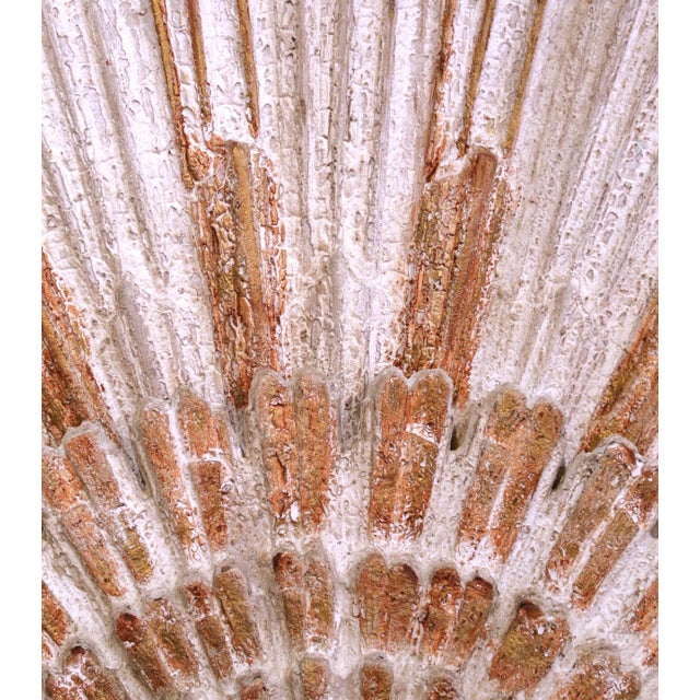 Monumental Vintage Italian Carved Sunburst Mirror With Four-Tier Rays For Sale - Image 4 of 8