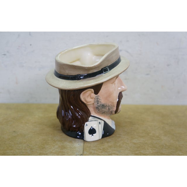 Ceramic American Royal Doulton Wild West Bill Hickock Whiskey Bottle Toby Character Jug For Sale - Image 7 of 12