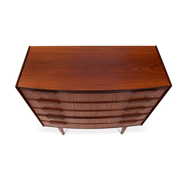 Vintage Danish Mid-Century Five-Drawer Rosewood Dresser For Sale - Image 9 of 9