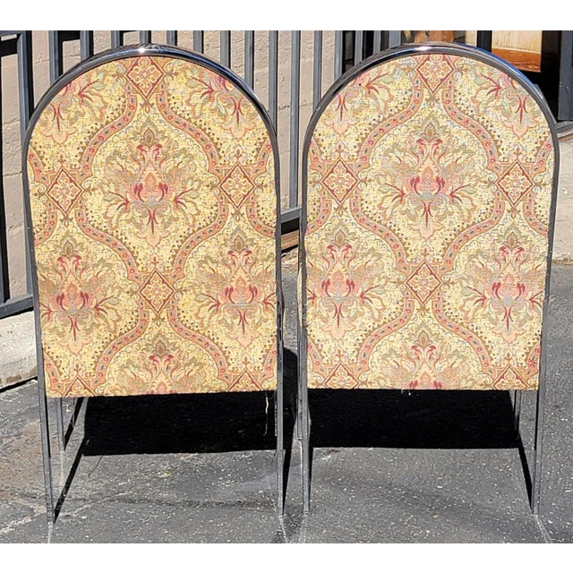 1980s 1980s Chrome Chairs, Set of 10 in the Manner of Pierre Cardin For Sale - Image 5 of 10