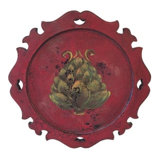 Kijsa Housman Artichoke Painted Plaque For Sale
