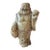 Large Vintage Hand-Carved Green Soapstone Laughing Buddha Statue For Sale