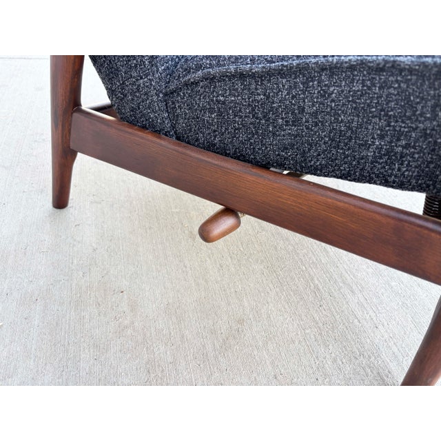 Mid Century Walnut Recliner Lounge Chair & Ottoman by Alf Svensson for Dux For Sale - Image 13 of 15