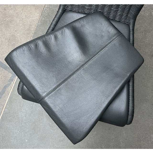 German Gray Leather Cushion Pads for B25 B20 Cantilever Chair from Tecta, Set of 2 For Sale - Image 3 of 8