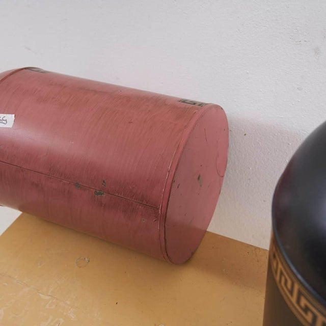 Vintage Decorated Metal Containers from Zanolini, Set of 2 For Sale - Image 6 of 7