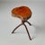 This sturdy stool (or side table) is made entirely of natural materials. Dimensions seat/top: 28 x 23 cm