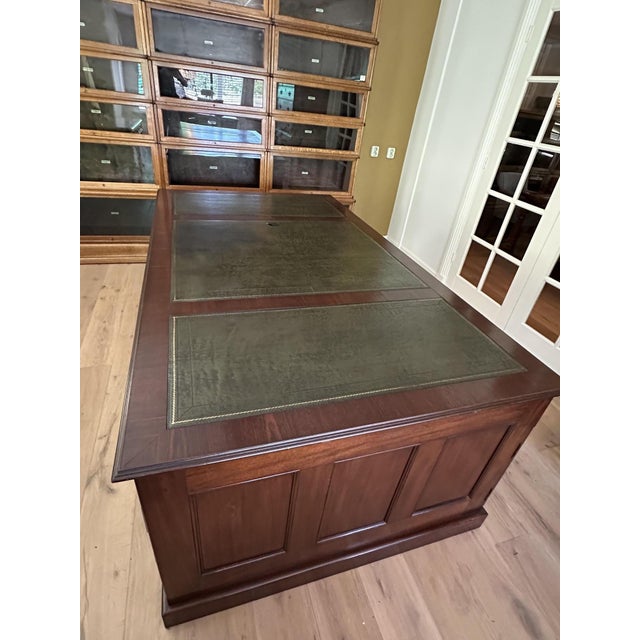 Large Antique Partners Desk For Sale - Image 3 of 14
