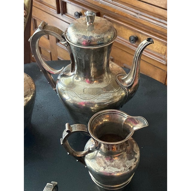 An American Silver Five-Piece Tea and Coffee Service Mark of Tiffany & Co., New York. Circa 1865 For Sale - Image 11 of 11