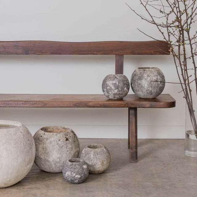 Beautiful elm wood bench by Olavi Hanninen, 1950s. Amazing T-bench brutalist design with thick wood seat, beautiful...