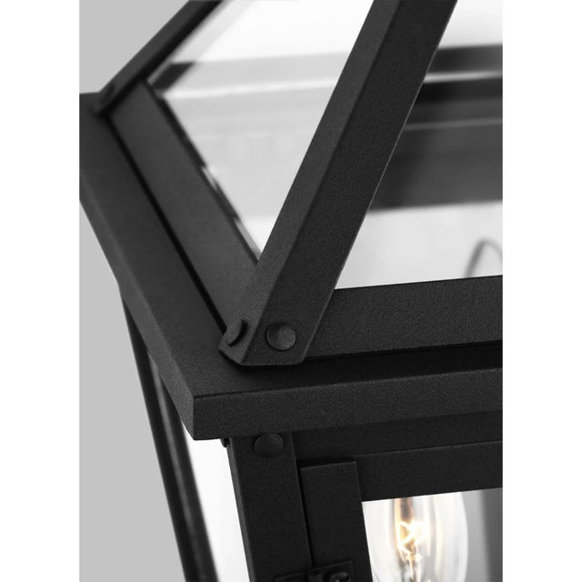 Traditional Chapman & Myers by Visual Comfort Studio Hyannis Small Wall Lantern, Textured Black For Sale - Image 3 of 5