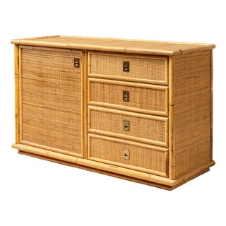 1970s Dal Vera Cane & Bamboo Chest For Sale