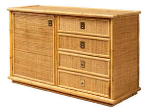 1970s Dal Vera Cane & Bamboo Chest