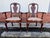 Pair of Vintage Flame Mahogany Dining Open Armchairs. High Quality American Made Vintage Shell-Carved Mahogany Dining...