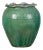 Antique Vietnamese or Chinese Green Glazed Vase with Scalloped Lip For Sale
