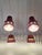 Metal Mid-Century Bedside Lamps in Red Lacquered Metal with Brass Accents, 1960s, Set of 2 For Sale - Image 7 of 7