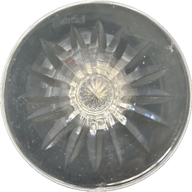 Traditional Vintage Waterford Crystal Ashbourne 7” Footed Vase Signed Ireland Discontinued For Sale - Image 3 of 3