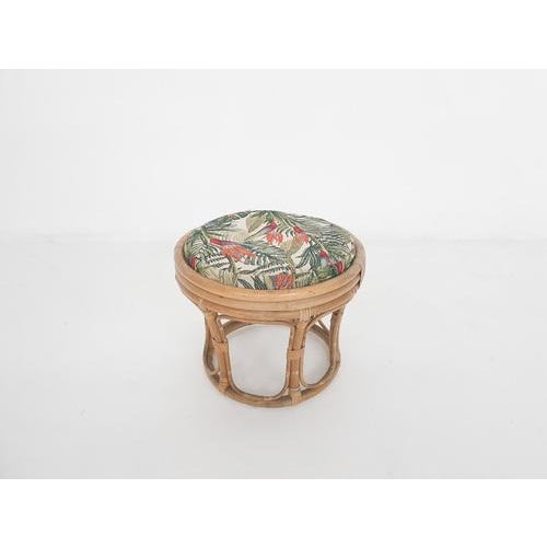 Vintage Rattan Stool, 1960s For Sale - Image 3 of 6