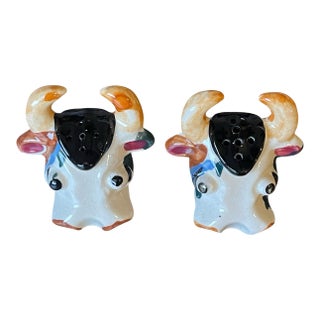 1950s America Bull Salt and Pepper Shakers - a Pair For Sale