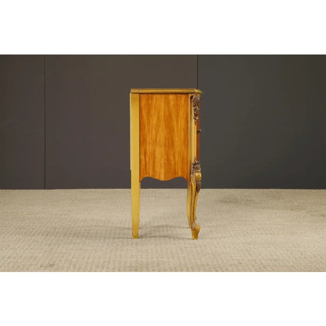 Antique Louis XVI French Provincial Figured Maple Cabinet Nightstands, C. 1920s For Sale - Image 13 of 17