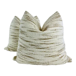 Kravet Couture "Pegmatite" in Talc 22" Pillows-A Pair