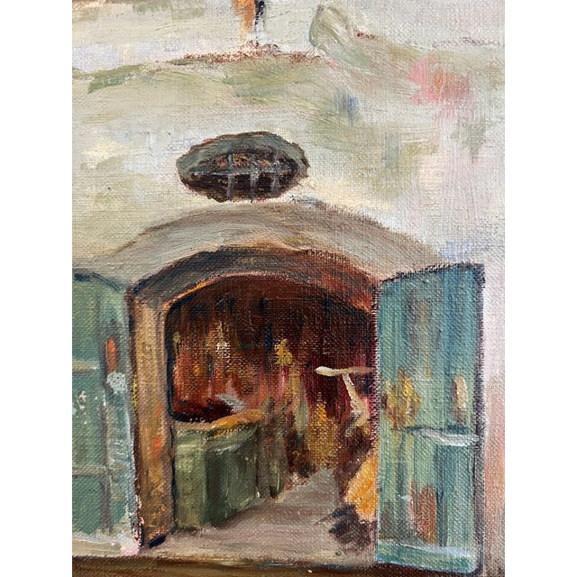 Sartorelli, Animated Landscape, 1920s, Oil on Canvas For Sale - Image 6 of 10