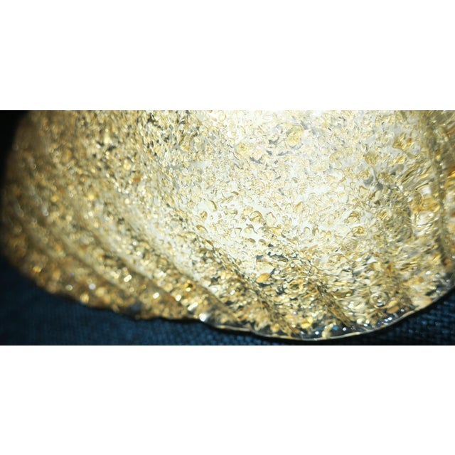 Gold Mid-Century Murano Gold Flecked Conch Wall Light, Italy, 1960s For Sale - Image 8 of 9