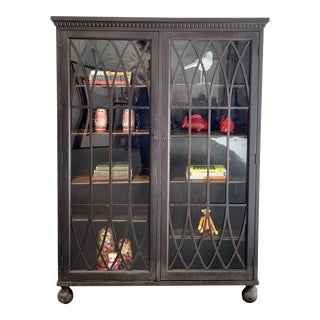1930s Vintage / Mahogany Bookcase / China Cabinet, C. For Sale