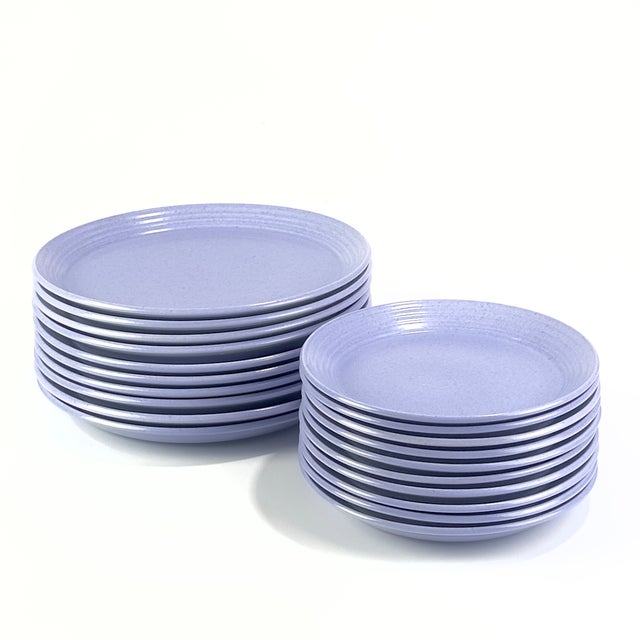 Ceramic Rare Lilac Terra Stone Dinner Set by Mikasa, Style No Cn211 - Place Settings for 10 / 40 Pieces For Sale - Image 7 of 15