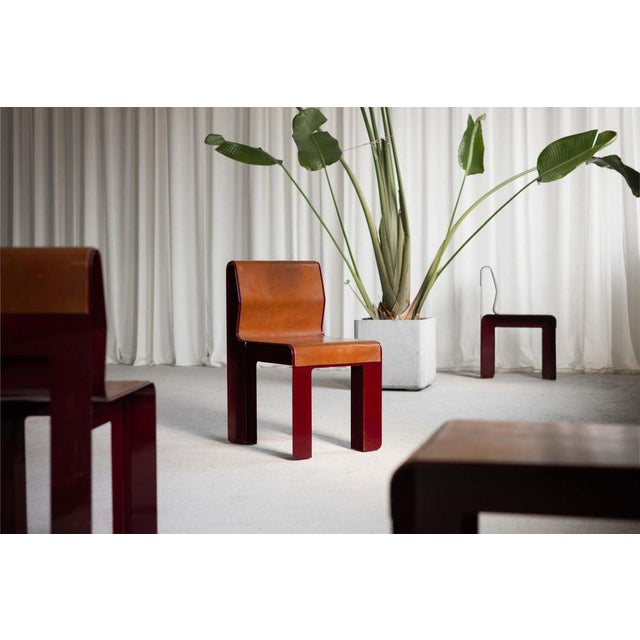 These four extraordinary ‘Trade’ dining chairs, designed in 1968 by Rafael Carreras for Trade / MYC Gavina in Spain, are a...