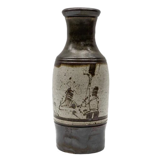 German Studio Ceramic Floor Vase from Wilhelm & Elly Kuch, 1960s For Sale